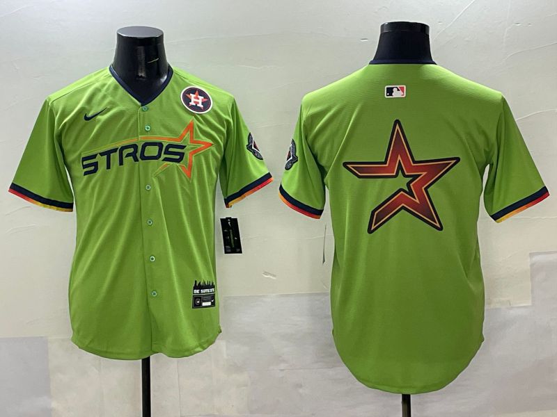 Men Houston Astros Blank Green three generations Joint Name 2025 Nike MLB Jersey style 14